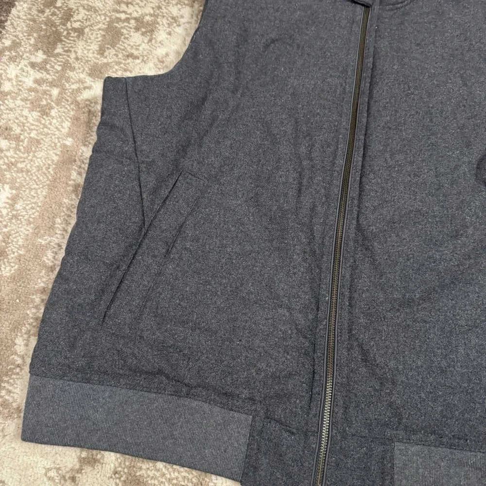 Banana Republic Wool Vest Men's XL Gray Full Zip‎ Pockets Thick Heavyweight
